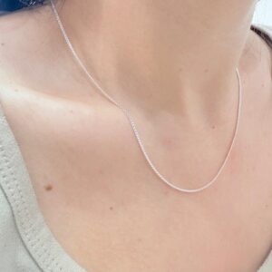 CADENA DE PLATA MODELO GROUMET DE 45CM