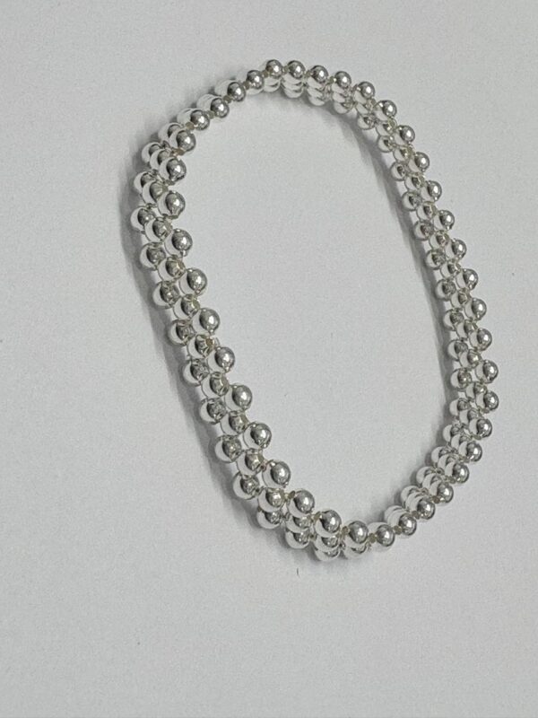 PULSERA DE PLATA MODELO ELASTIZADA CON ESFERAS - Image 2