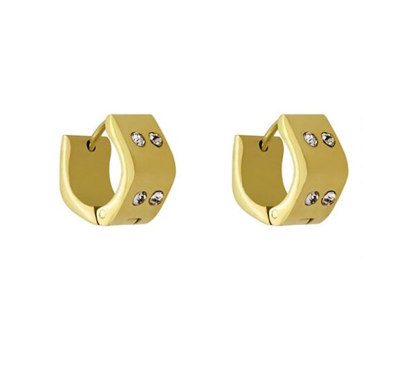 AROS CUBANOS DE ACERO DORADO 1CM