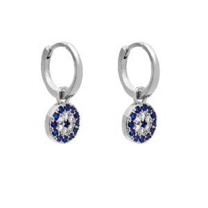 AROS DE ACERO BLANCO MODELO OJO COLGANTE
