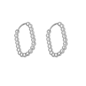 AROS DE ACERO BLANCO MODELO RECTANGULAR CON BOLITAS