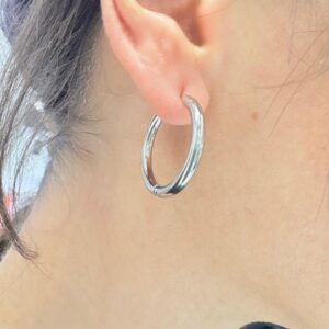 AROS DE ACERO MODELO CUBANO LISO MIDE 2CM