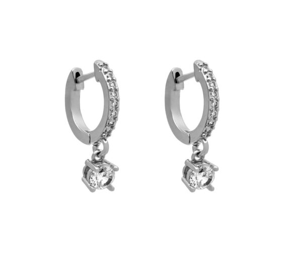 AROS DE ACERO MODELO CUBANOS CON COLGANTE REDONDO
