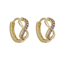 AROS DE ACERO DORADO MODELO CUBANO CON INFINITO