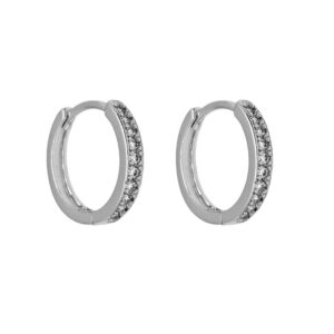 AROS DE ACERO MODELO CUBANOS CON PIEDRAS TAMAÑO 1,3CM