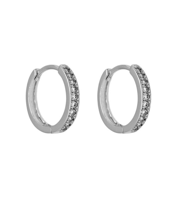 AROS DE ACERO MODELO CUBANOS CON PIEDRAS TAMAÑO 1,3CM