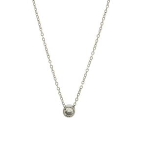 CONJUNTO DE ACERO MODELO CON DIJE PASANTE BLANCO DE 0,5MM
