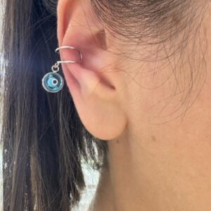 ARO DE PLATA MODELO CUFF CON OJITO