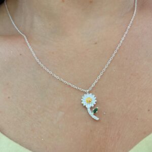 CONJUNTO DE PLATA RODIANDA MODELO MARGARITA