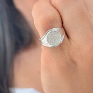 ANILLO DE PLATA MODELO SAN BENITO N°16