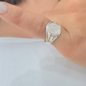 ANILLO DE PLATA MODELO SAN BENITO N°14