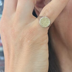 ANILLO DE PLATA CON ORO MODELO SAN BENITO