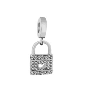 CHARMS DE ACERO MODELO CANDADO COLGANTE