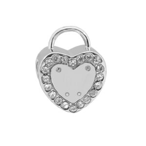 CHARMS DE ACERO MODELO CORAZON CON PIEDRA