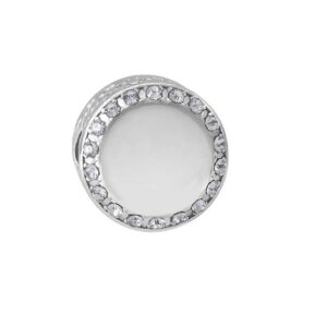 CHARMS DE ACERO MODELO CIRCULO CON PIEDRA