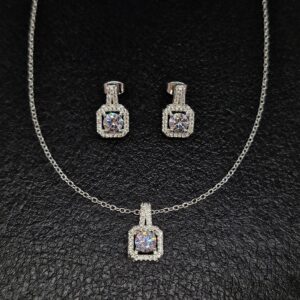 CONJUNTO DE ACERO BLANCO MODELO CUADRADO