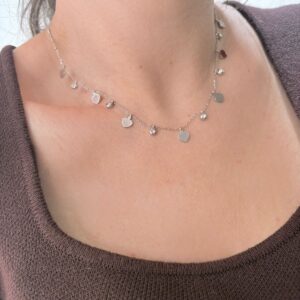 GARGANTILLA DE ACERO CON CORAZONES