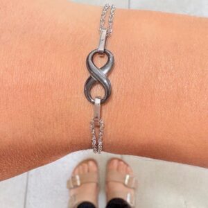 PULSERA DE ACERO MODELO "INFINITE" CON CERÁMICA