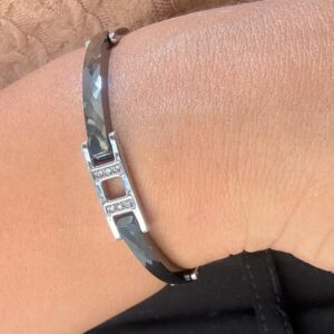 PULSERA DE CERÁMICA Y ACERO MODELO "BLACK SHINE"