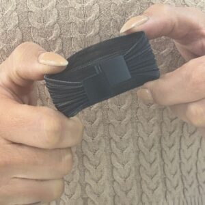 PULSERA DE ACERO NEGRO MODELO TELA DE ACERO NEGRO