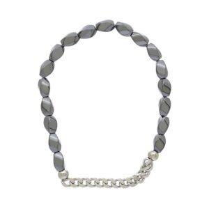 Pulsera de Acero Quirúrgico Diesel con hematite