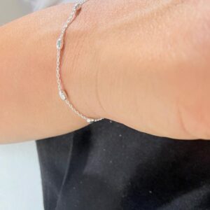 PULSERA DE PLATA MODELO SEMILLA INTERCALADA