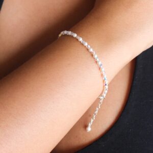 PULSERA CANDELA DE PERLAS Y CRISTAL EUROPEO