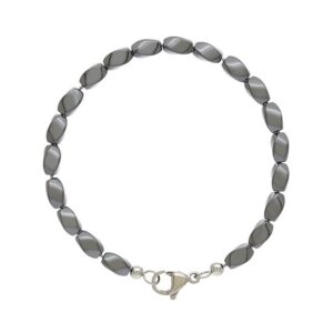 Pulsera de Acero Quirúrgico Diesel con piedra "HEMATITE"