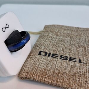 ANILLO DE ACERO NEGRO CON COLOR