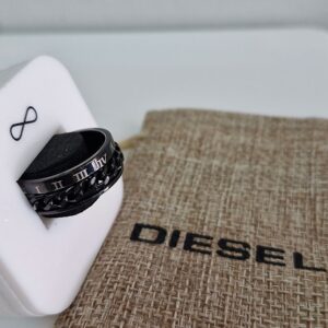 ANILLO DE ACERO NEGRO MODELO GROUMET