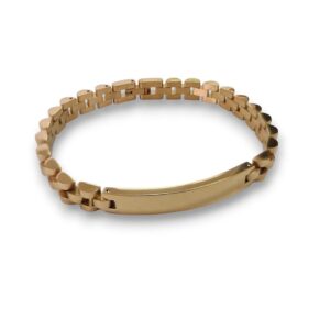 PULSERA DE ACERO DORADO MODELO IDENTIDAD