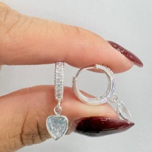 AROS DE ACERO BLANCO MODELO CORAZON BLANCO