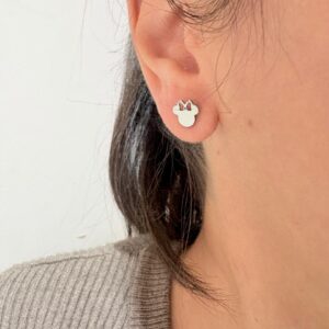 AROS DE ACERO MODELO MINNIE MOUSE CON SISTEMA DE ACIERRE ABRIDOR