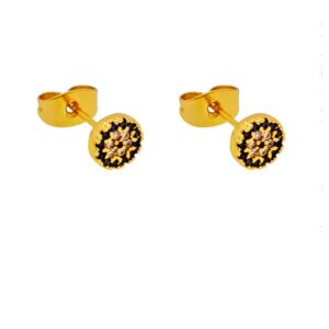 AROS DE ACERO DORADO MODELO OJITO