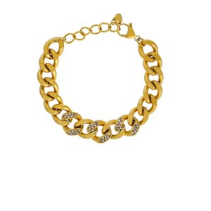 PULSERA DE ACERO DORADO MODELO GRUESA