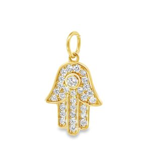 DIJE LINEA AMELIE DE PLATA RODINADA EN DORADO MODELO MANITO DE FATIMA