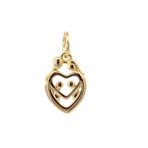DIJE AMELIE DE PLATA RODINADA EN DORADO MODELO FAMILIA