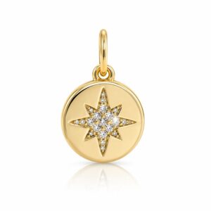 DIJE LINEA AMELIE DE PLATA RODINADA EN DORADO MODELO ESTRELLA