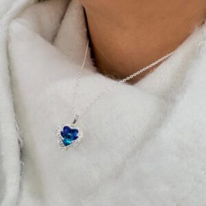 CONJUNTO DE ACERO BLANCO CON DIJE CORAZON RELICARIO