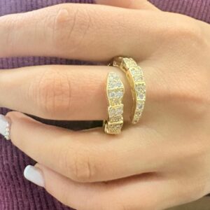 ANILLO DE ACERO DORADO MODELO AJUSTABLE