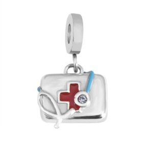 CHARMS DE ACERO MODELO MALETA MEDICA
