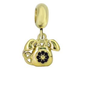 CHARMS DE ACERO DORADO MODELO TELEFONO
