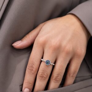 ANILLO DE PLATA CON PIEDRA TOPACIO MISTICO N16