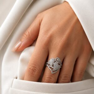 ANILLO DE PLATA MODELO CORAZON N16