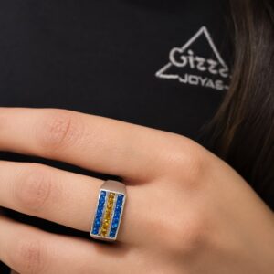 ANILLO DE PLATA MODELO BOCA JUNIORS