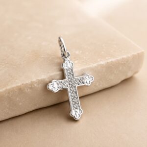 DIJE DE PLATA MODELO CRUZ  MIDE 1,5 X 2,2 CM