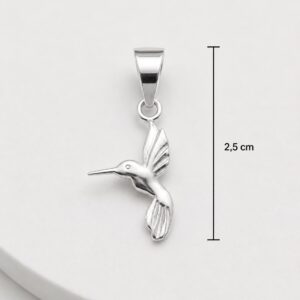DIJE DE PLATA MODELO COLIBRI TAMAÑO CHICO