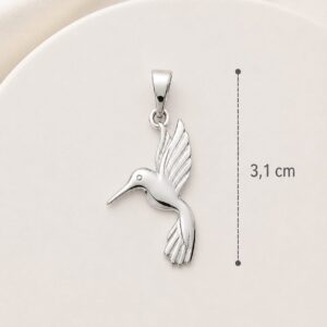 DIJE DE PLATA MODELO COLIBRI TAMAÑO GRANDE
