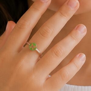 ANILLO DE PLATA PARA NENA CON DISEÑO MARIPOSA