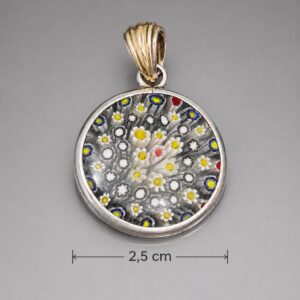 DIJE DE PLATA CON ORO Y MURANO